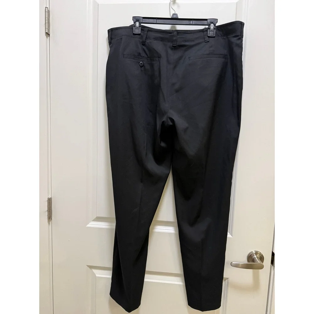 PGA Tour Mens Black Golf Pants 40x32 Stretch Performance Trousers Flat Front